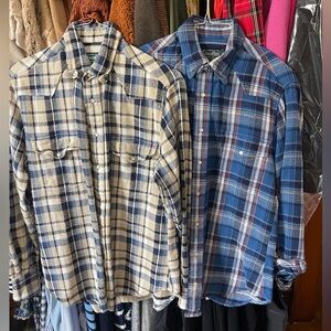 Pair of Gitman Bros Flannel shirts